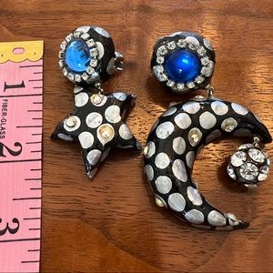 Original Statement Piece Artist-Made And Signed One-Of-a-Kind Clip-On Earrings